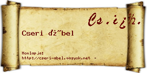 Cseri Ábel névjegykártya