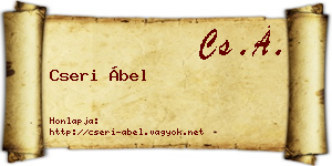 Cseri Ábel névjegykártya