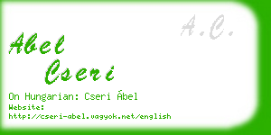 abel cseri business card