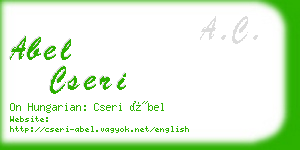 abel cseri business card